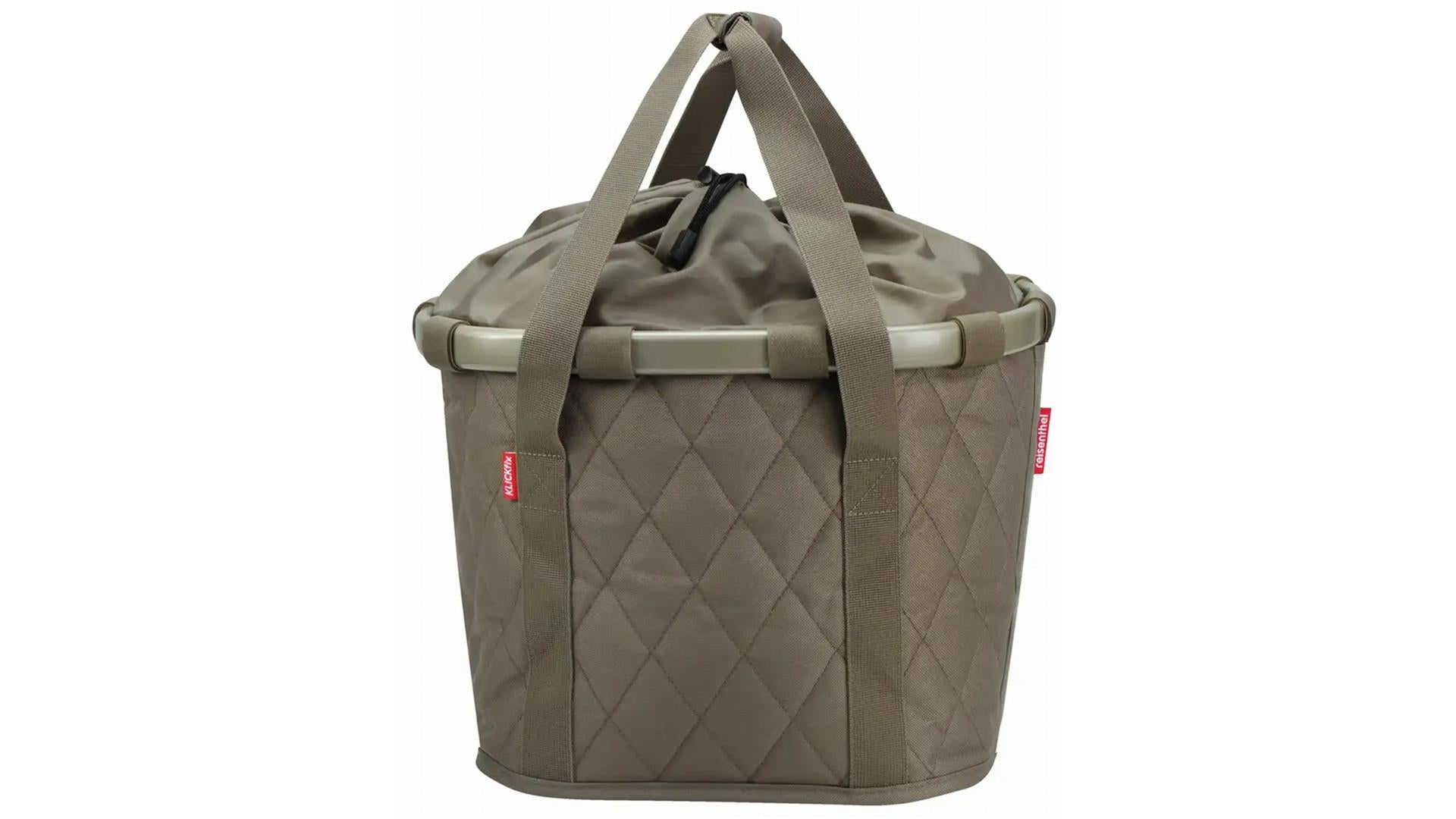 reisenthel fahrradtasche klickfix KLICKfix Reisenthel Bikebasket Lenkertasche rhombus olive 15 L – Biketech24