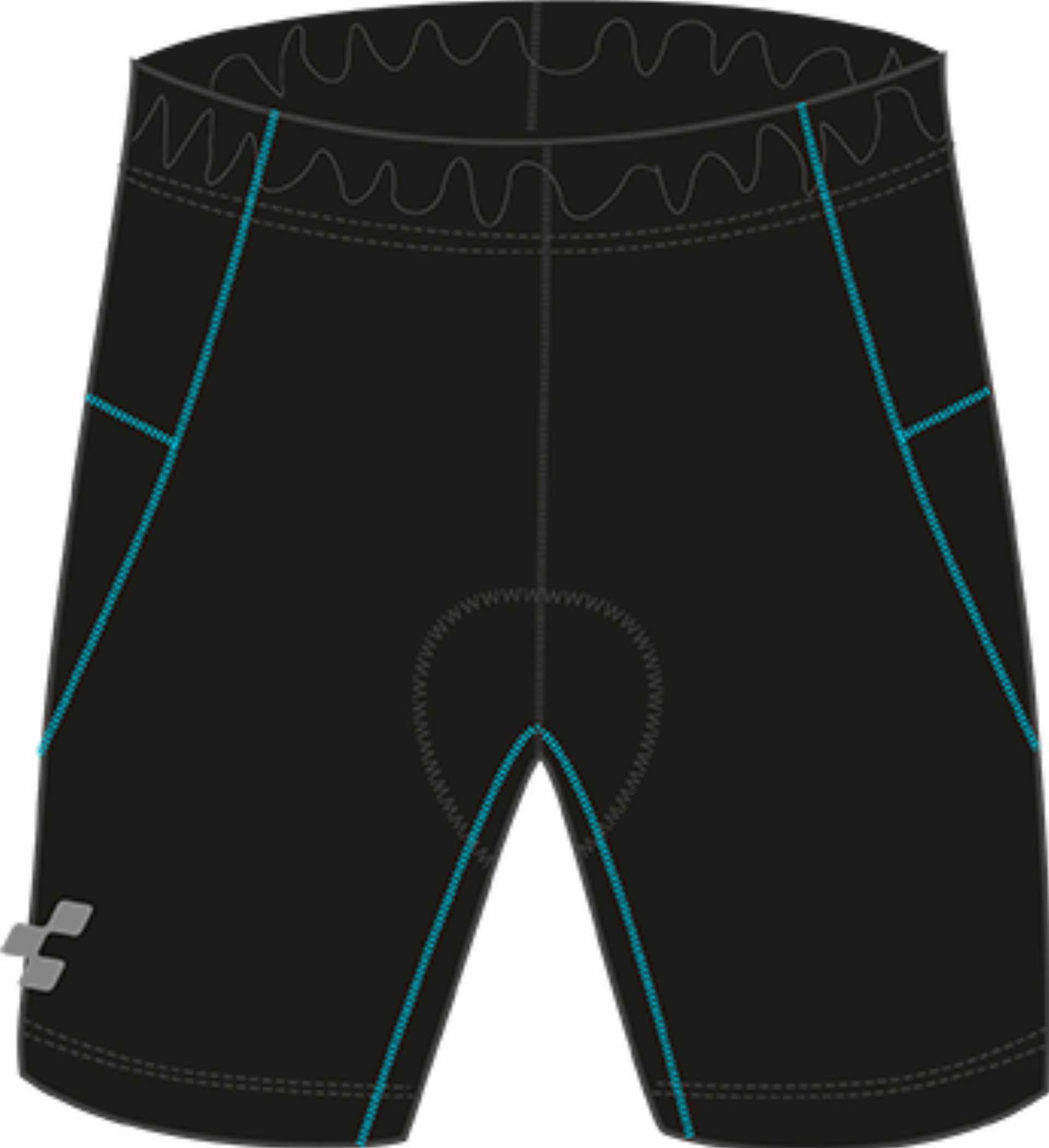 Cube Junior Radhose kurz black ́n ́blue - M