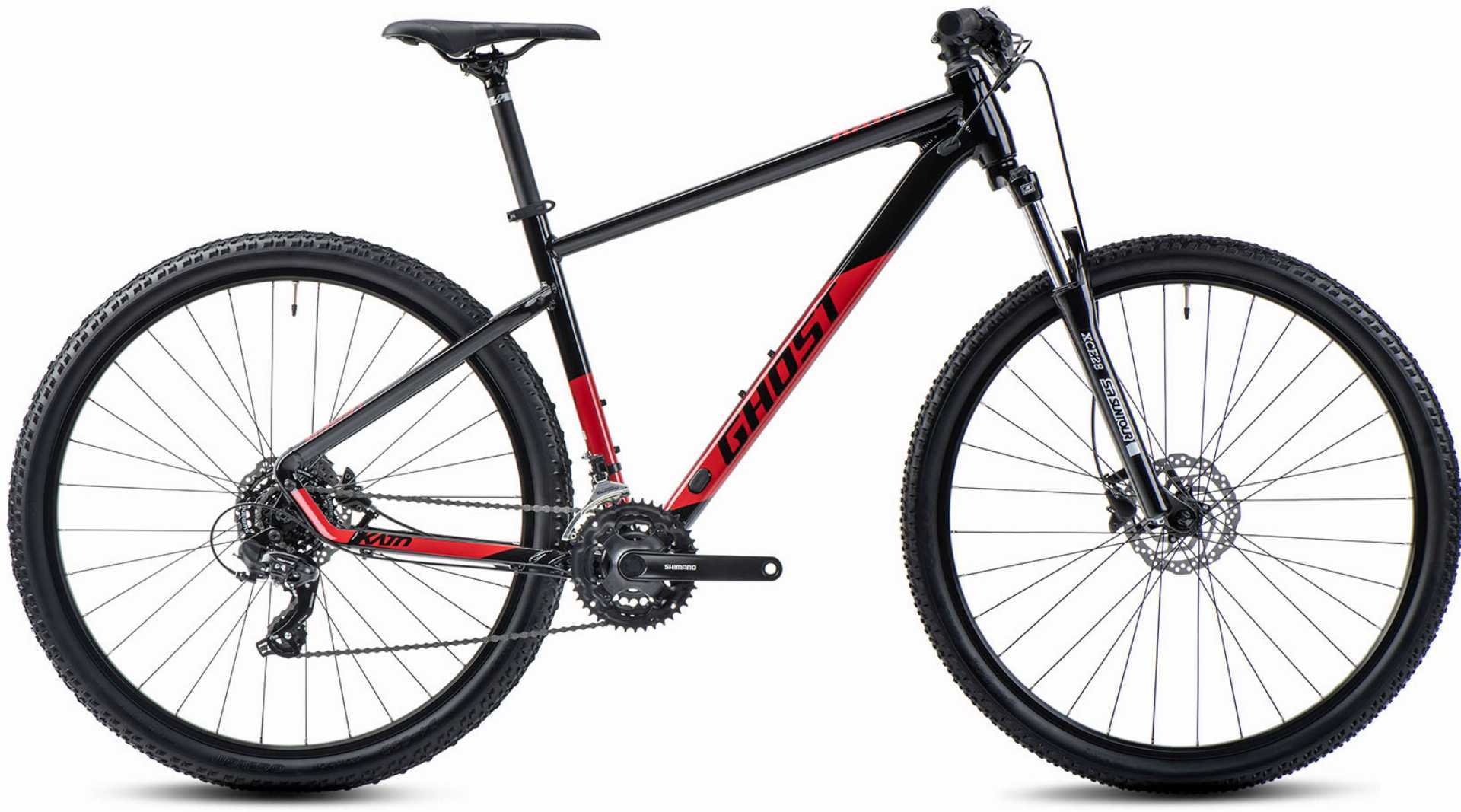 Ghost Kato AL MTB-Hardtail Diamant 27,5" black/ riot red glossy - M