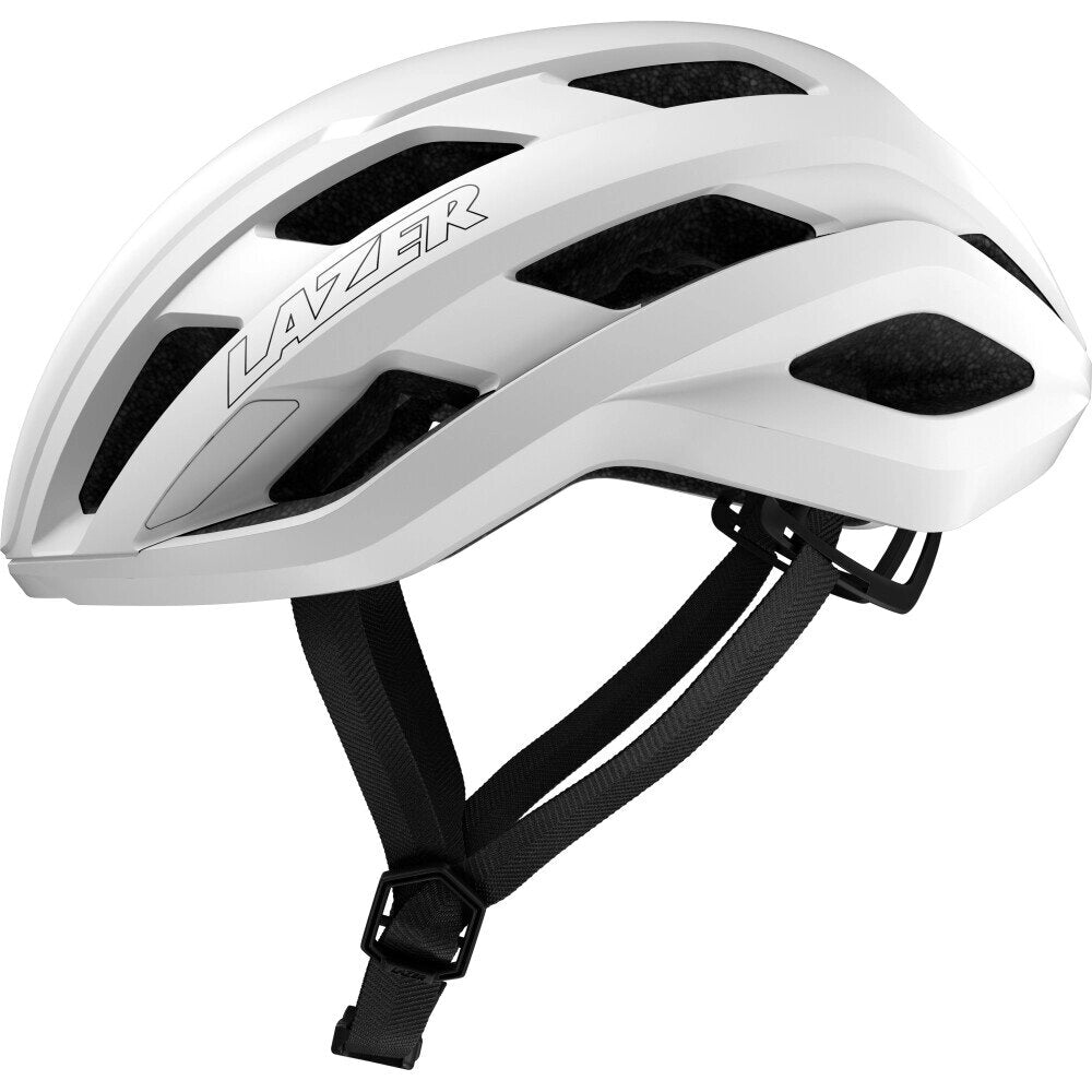 Lazer Strada KinetiCore Rennrad-Helm matte full white – Biketech24