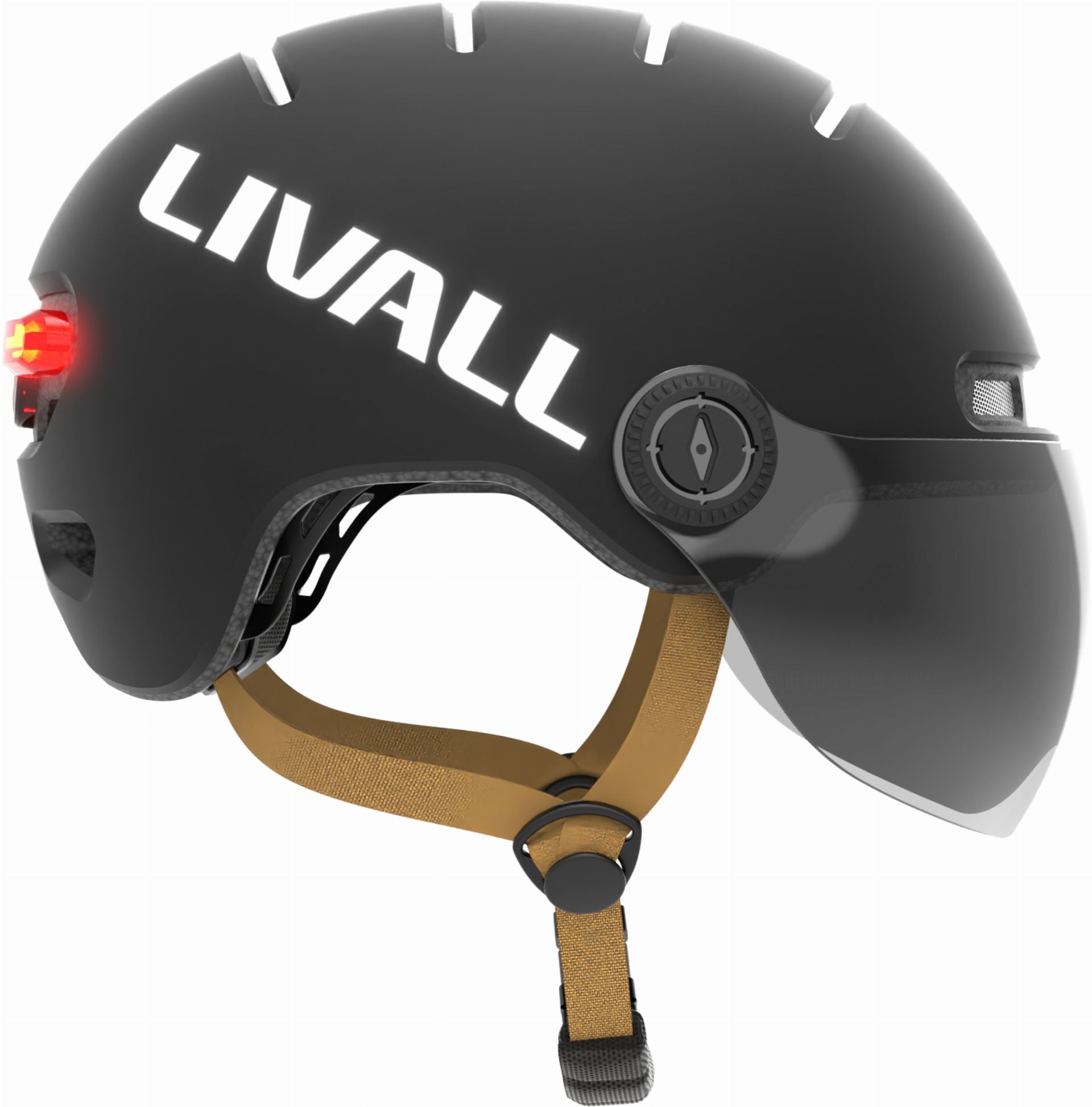 Livall L23 City Helm mit Visier matt schwarz – Biketech24