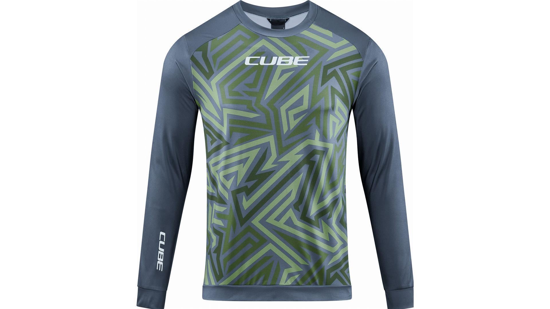 Cube ATX Rundhalstrikot TM Langarm olive ́n ́grey - L