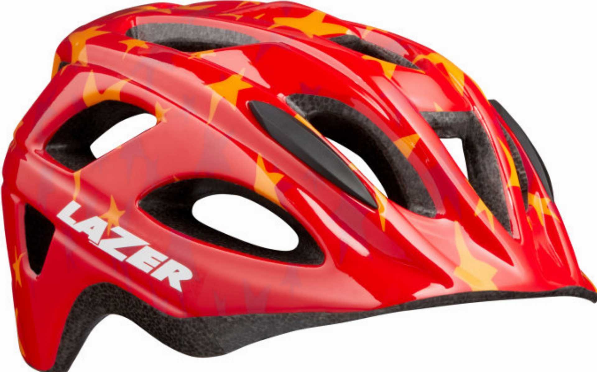 B-Ware - Lazer P'Nut + NET Kinder-Helm red stars unisize/46-50 cm (Gebrauchtware)