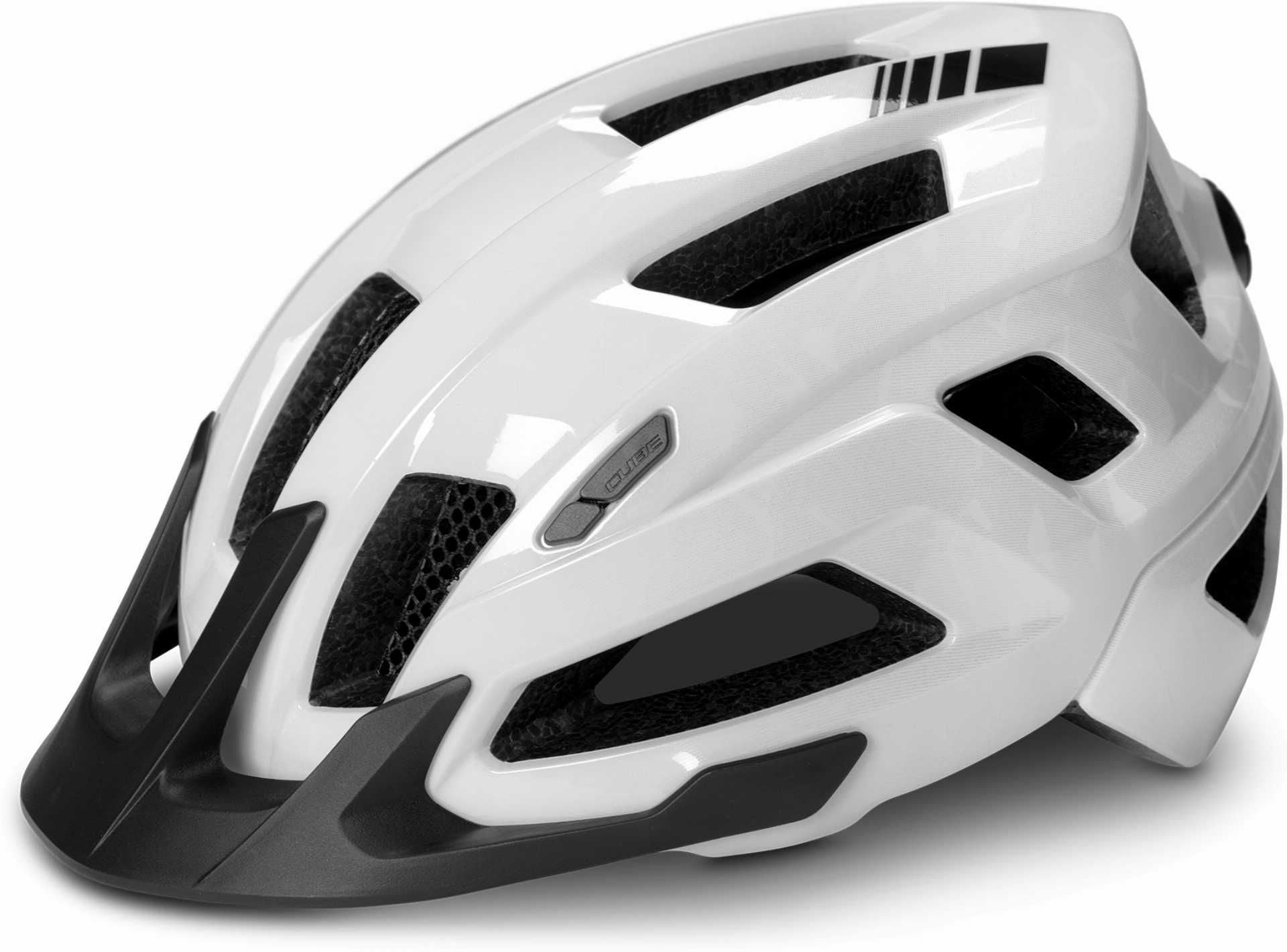 Cube Helm STEEP glossy white - S/49-55 cm