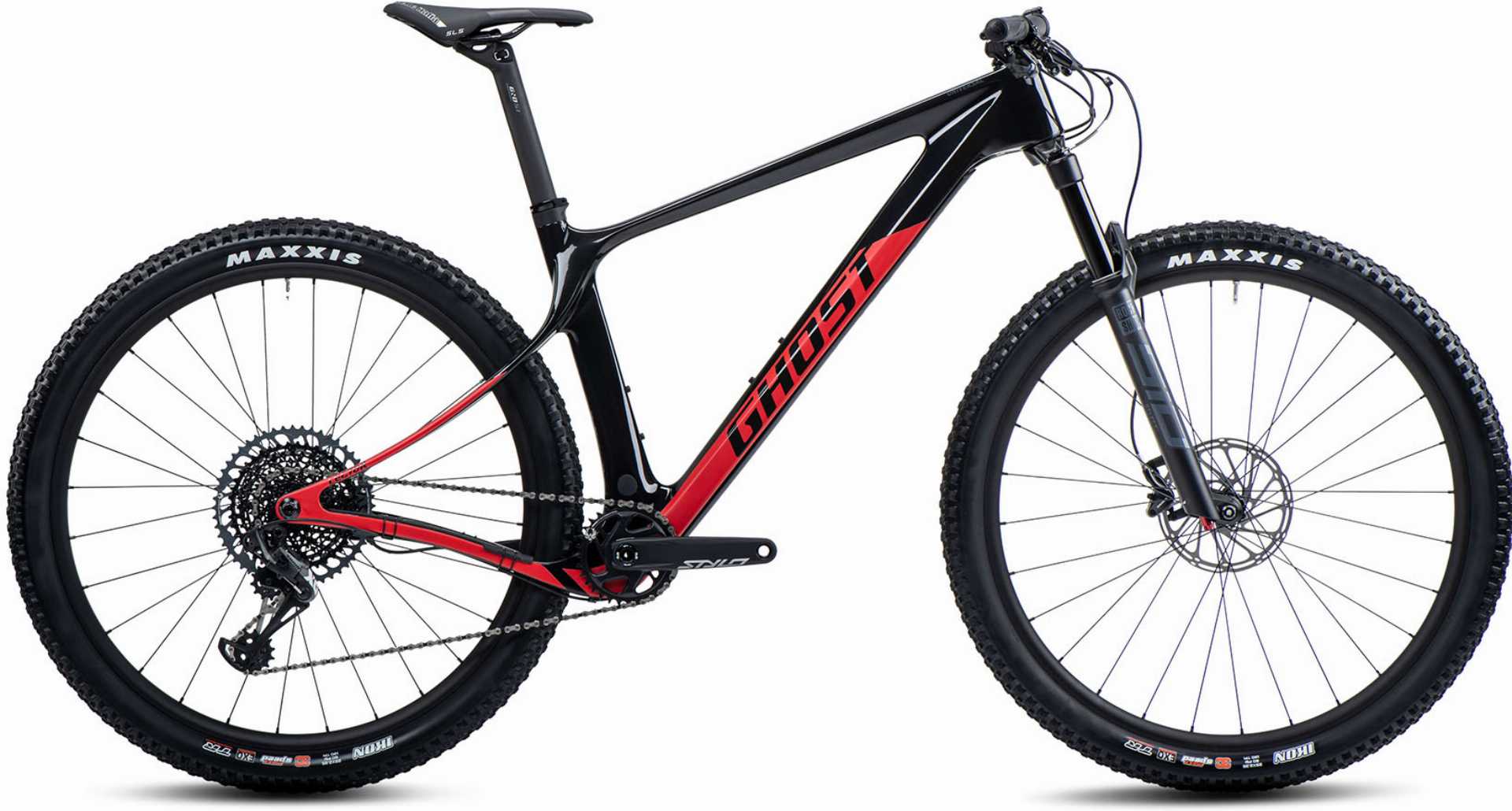 Ghost Lector SF LC Universal MTB-Hardtail Diamant 29" raw carbon/riot red glossy/matt - S