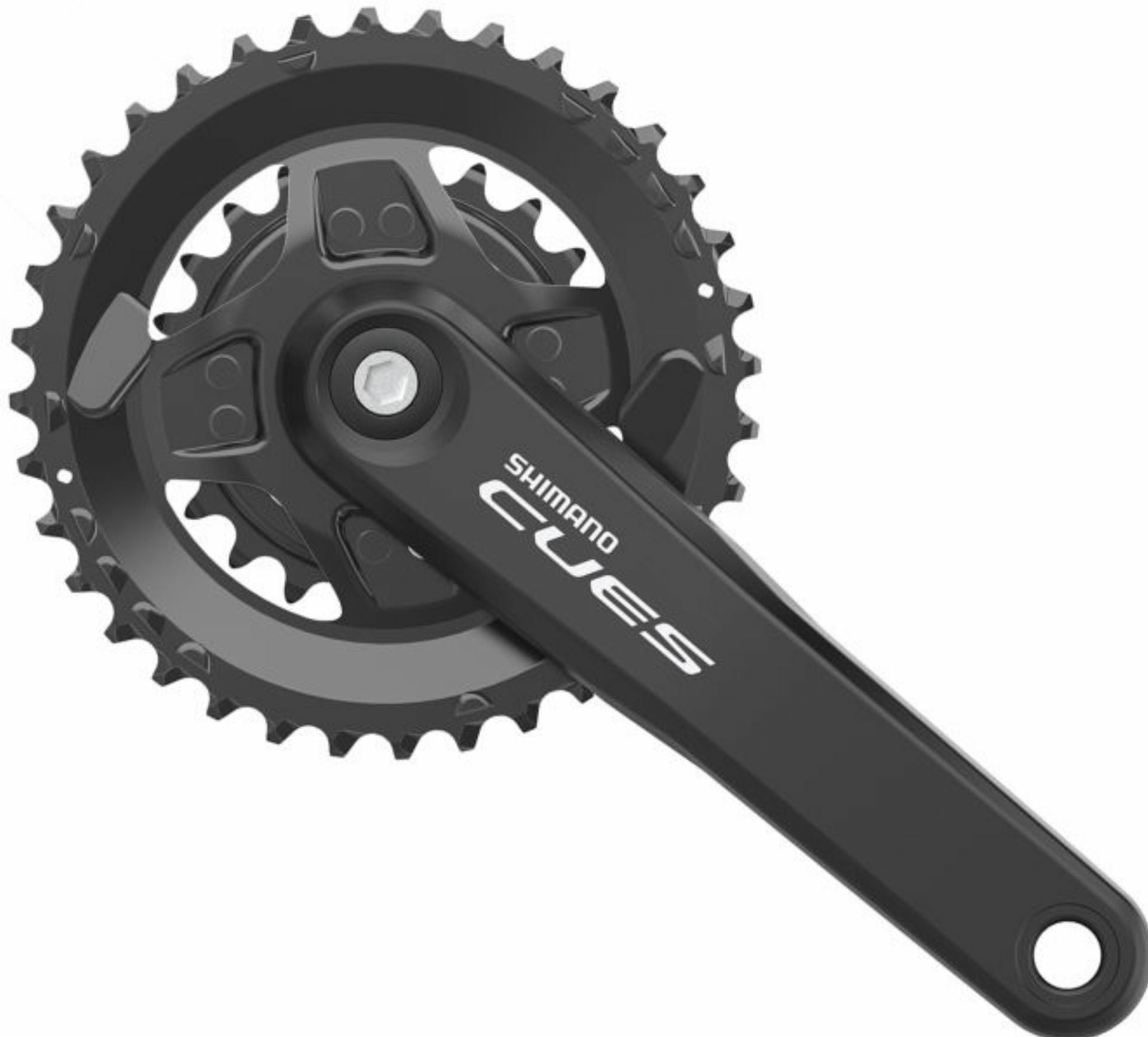 Shimano FC-U4000 Cues Kurbelgarnitur 2x9/10/11-fach ohne Kettenschutzring, 36-22 Zähne schwarz - 170 mm