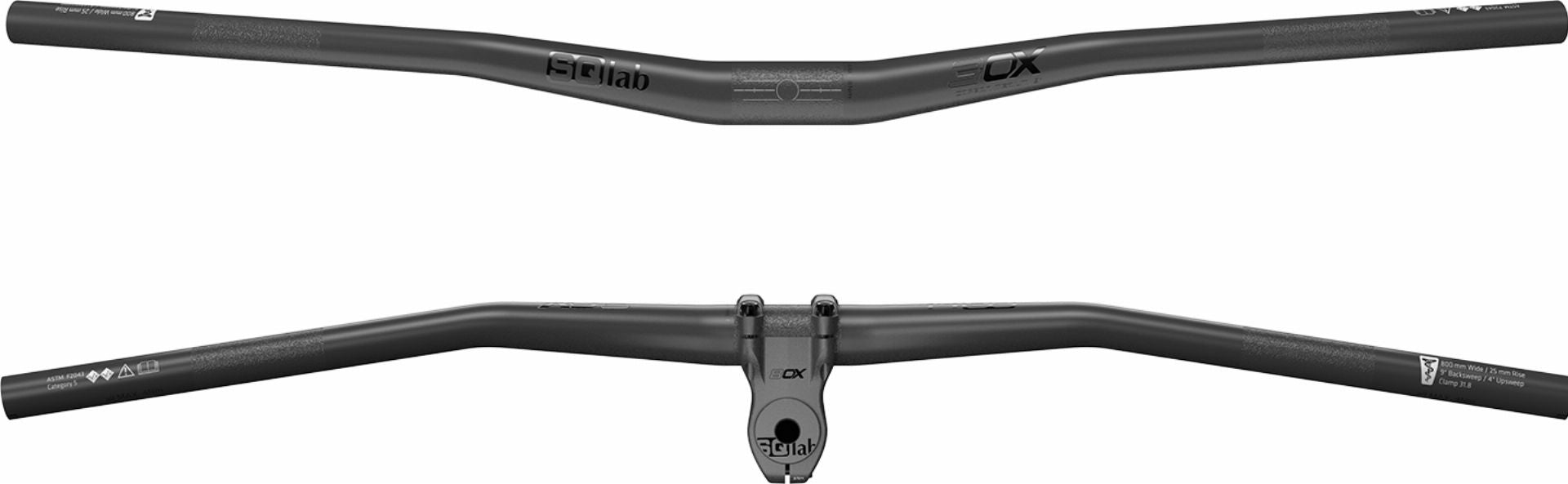 SQlab 3OX Carbon 9° Downhill Lenker schwarz - 25 mm