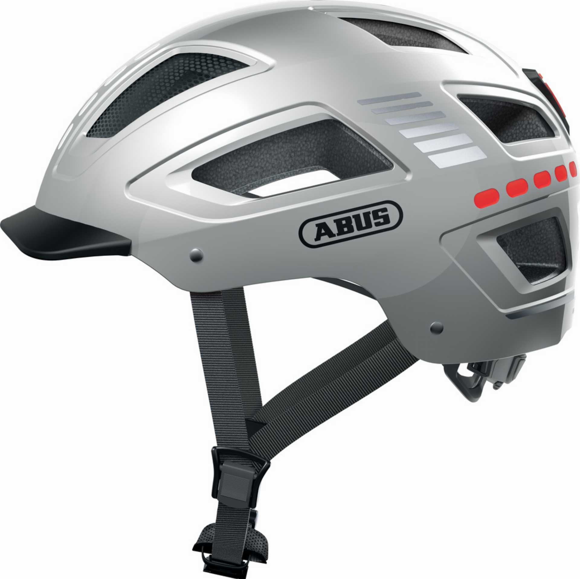 B-Ware - Abus Hyban 2.0 LED Helm signal silver (Gebrauchtware) - M (52-58 cm)