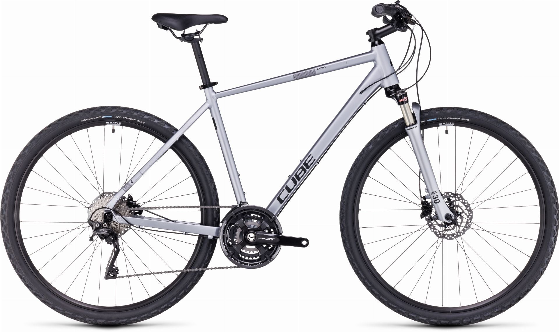 Cube Nature EXC Crossrad Diamant 28" polarsilver ́n ́black - 62 cm/XL