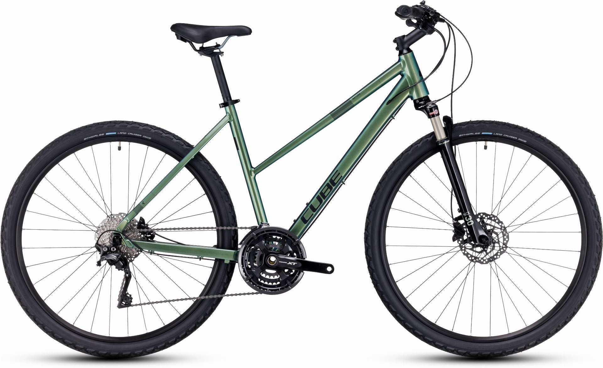 Cube Nature EXC Crossrad Trapeze 28" verde ́n ́black - 50 cm/S