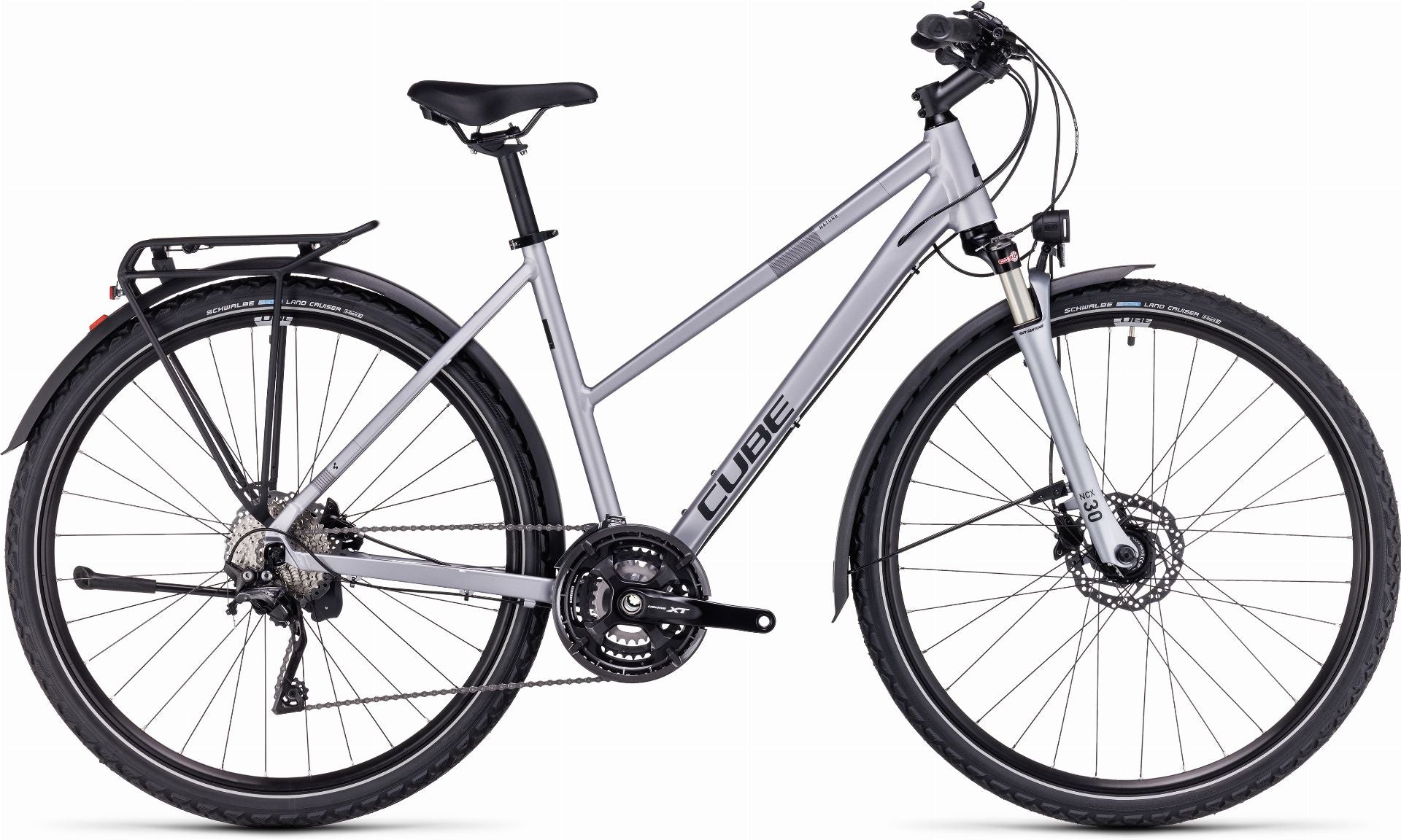 Cube Nature EXC Allroad Trekkingrad Trapeze 28" polarsilver ́n ́black - 54 cm/M