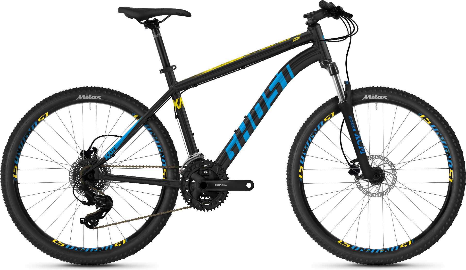 Ghost Kato Base MTB-Hardtail 26" black/blue - L