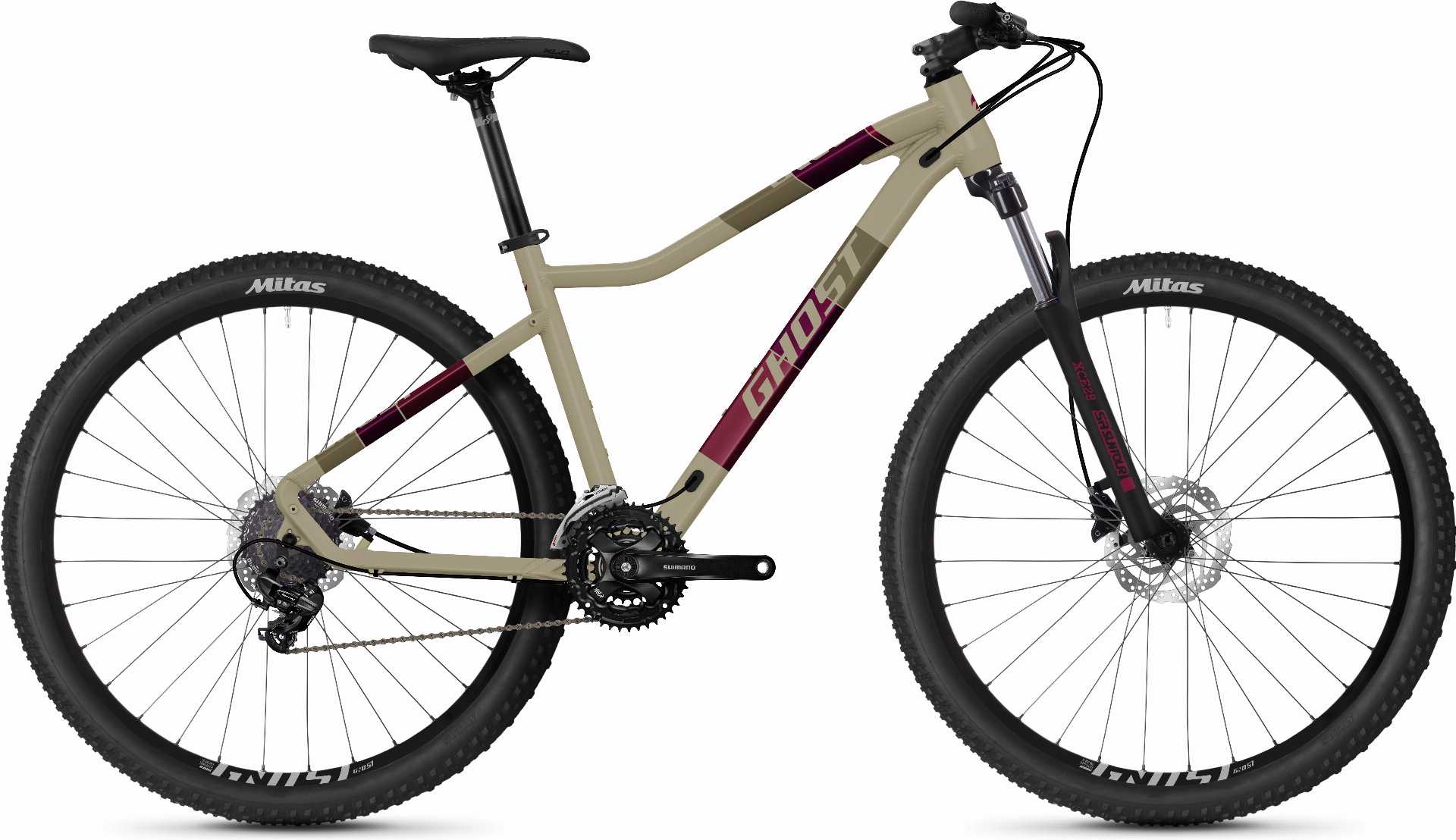 Ghost Lanao Base MTB-Hardtail 27,5" dust /black berry - M