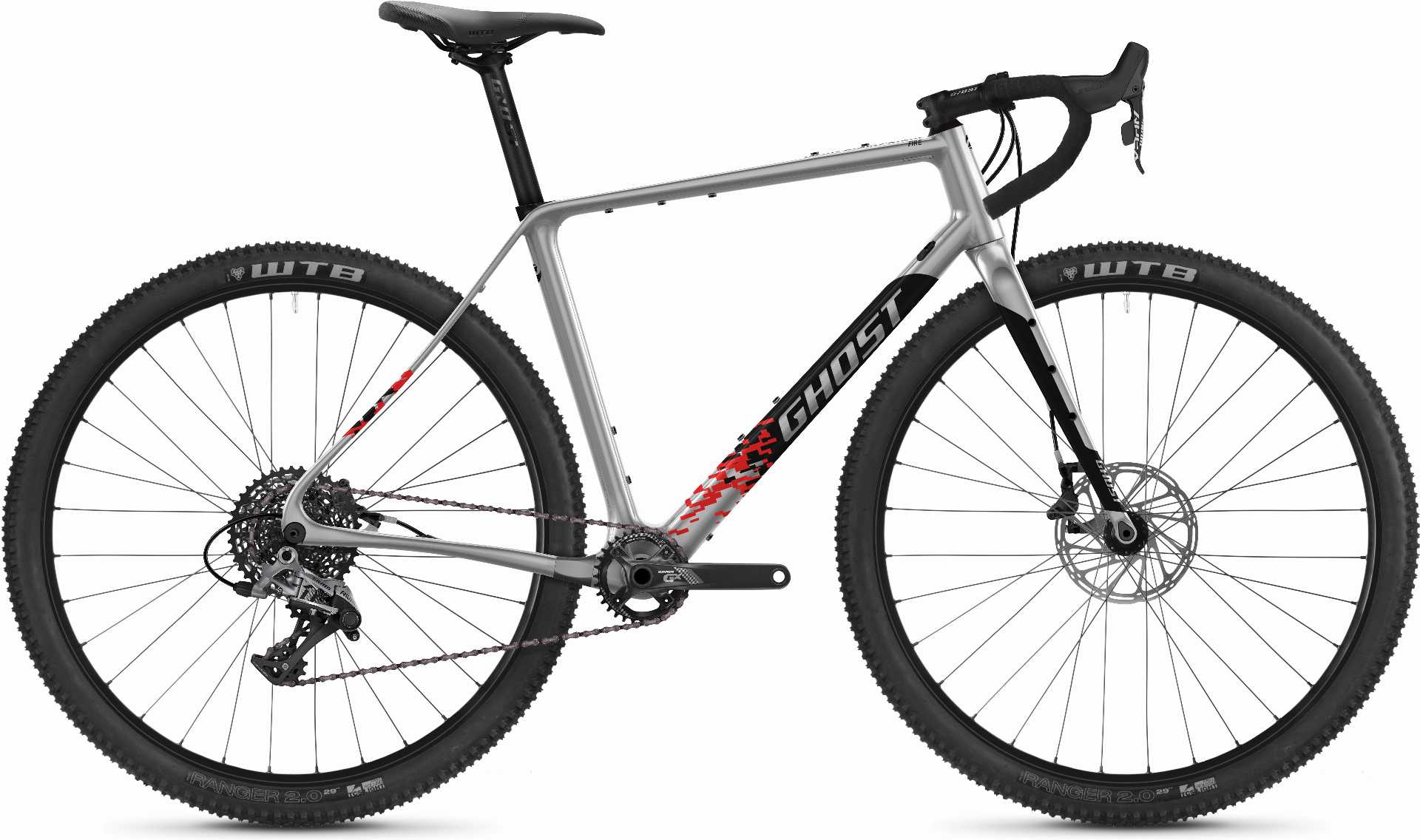 Ghost Road Rage Fire Advanced Rennrad 29" silver/black - XS