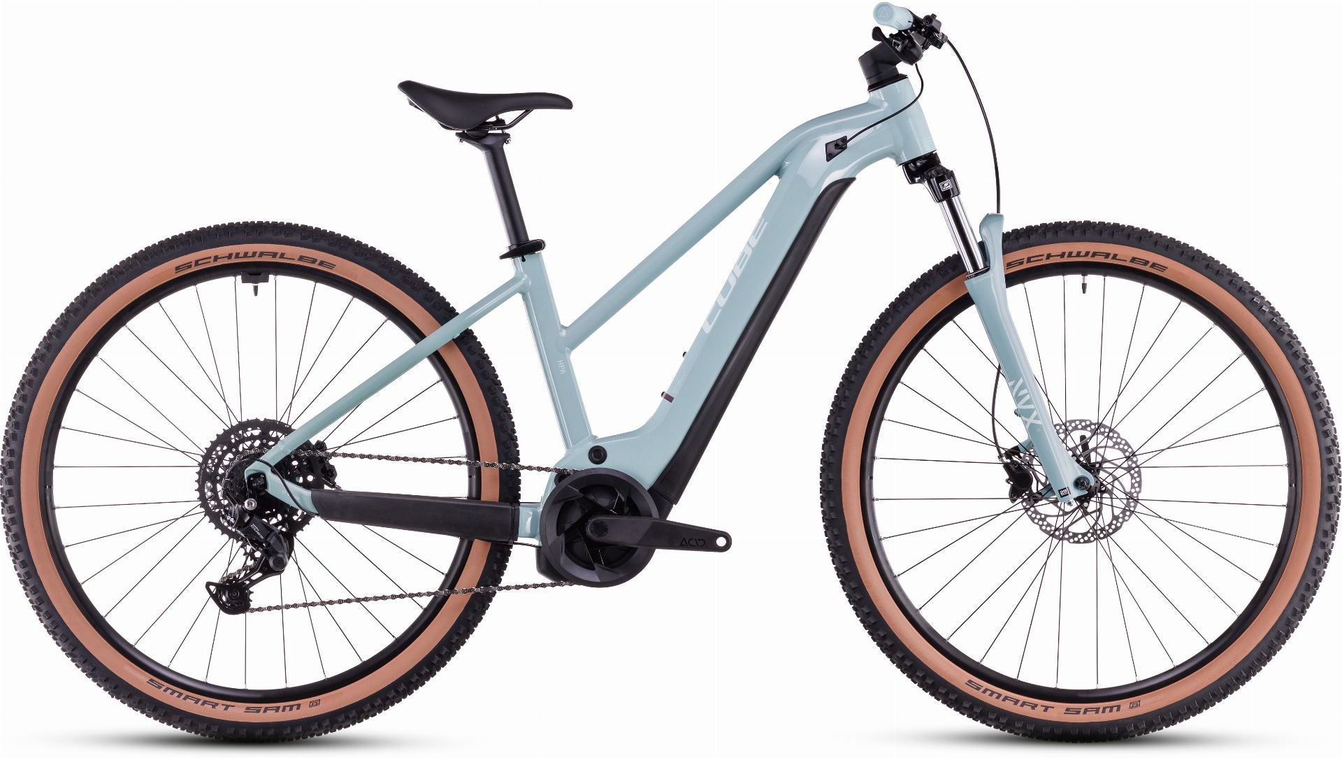 Cube Reaction Hybrid Performance 500 Wh E-Bike Hardtail Trapeze skylightblue ́n ́white - S