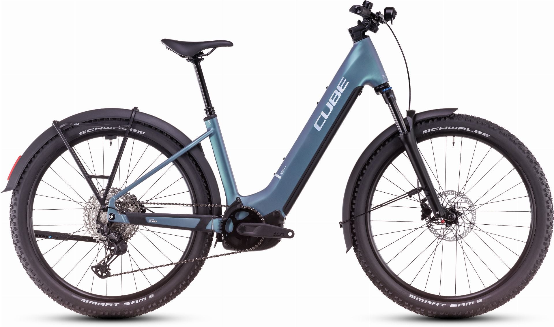 Cube Reaction Hybrid Pro Allroad 600 Wh E-Bike Hardtail Easy Entry 27,5" smaragdgrey ́n ́prism - L