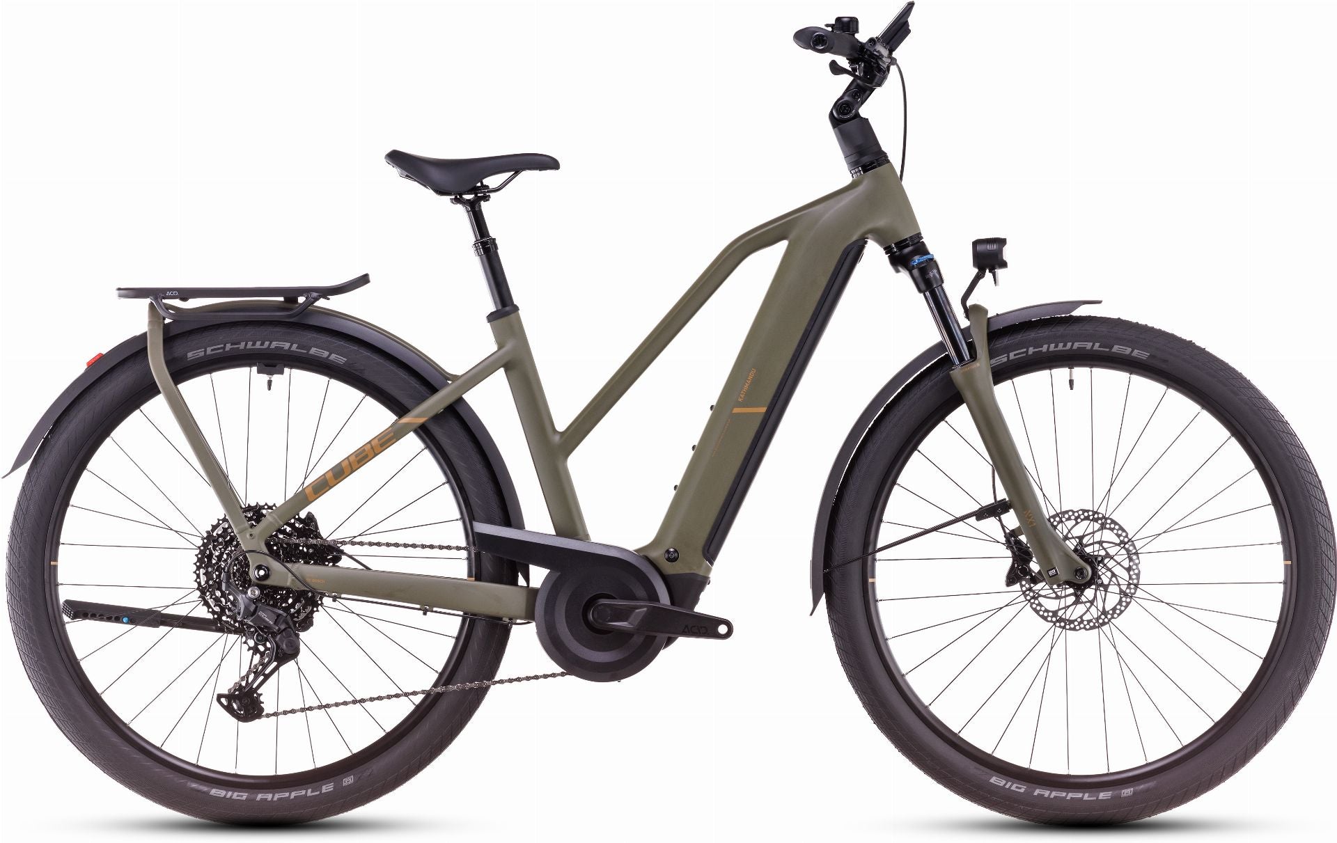 Cube Kathmandu Hybrid Pro 800 Wh E-Bike Trapeze 28" dustyolive ́n ́gold - 58 cm