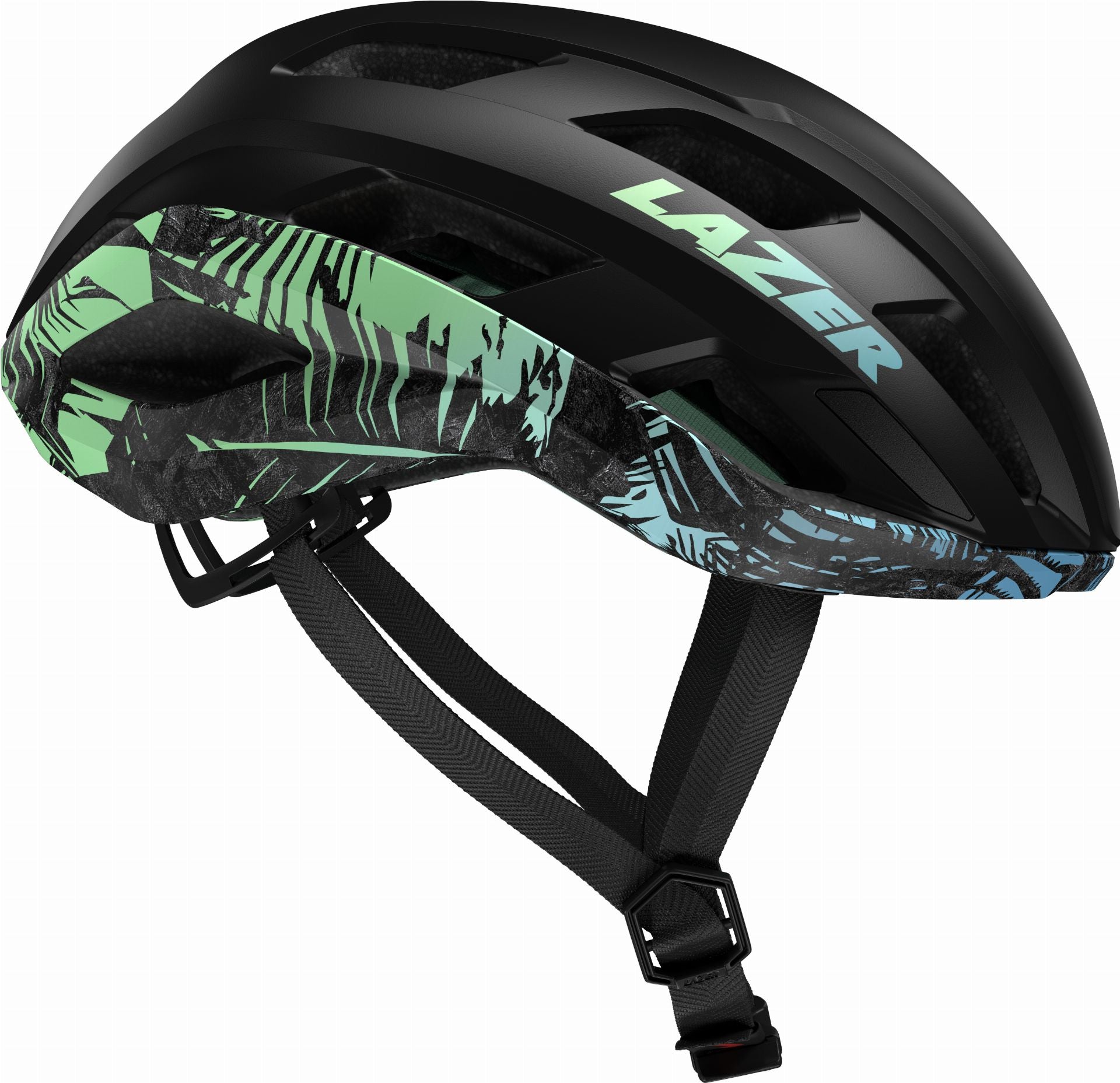 Lazer Strada KinetiCore Rennrad-Helm Matte Tropical Leaves - L (58-61 cm)