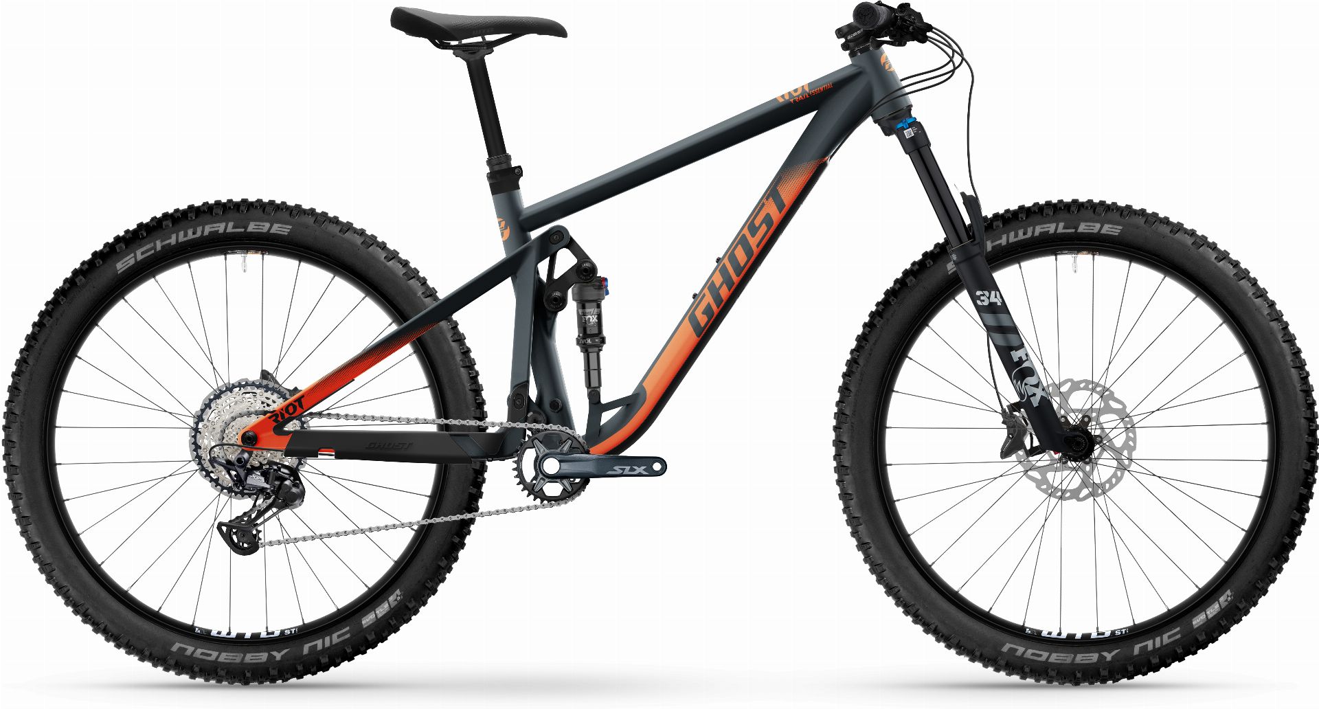 Ghost Riot Trail Essential MTB-Fully dark grey / rusty orange - matt - XL