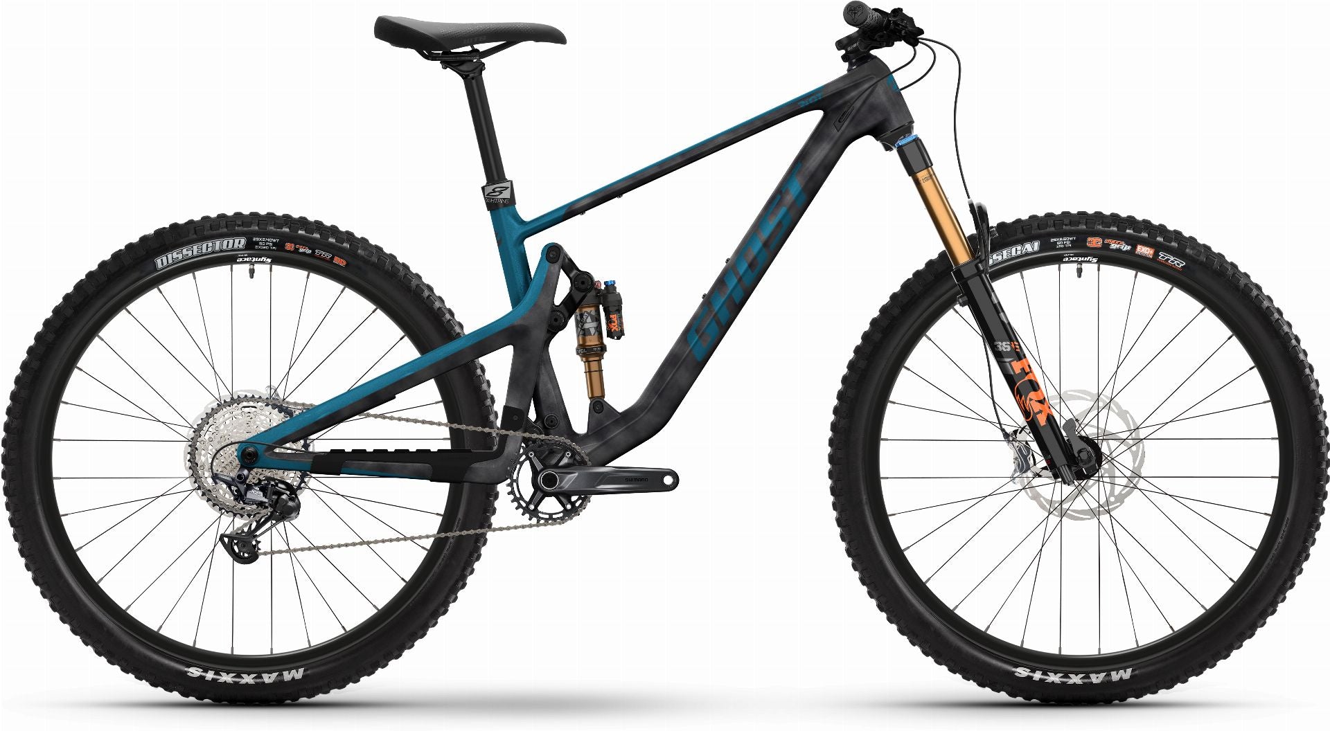 Ghost Riot Trail Full Party MTB-Fully 29" carbon / met. dirty blue - matt - S