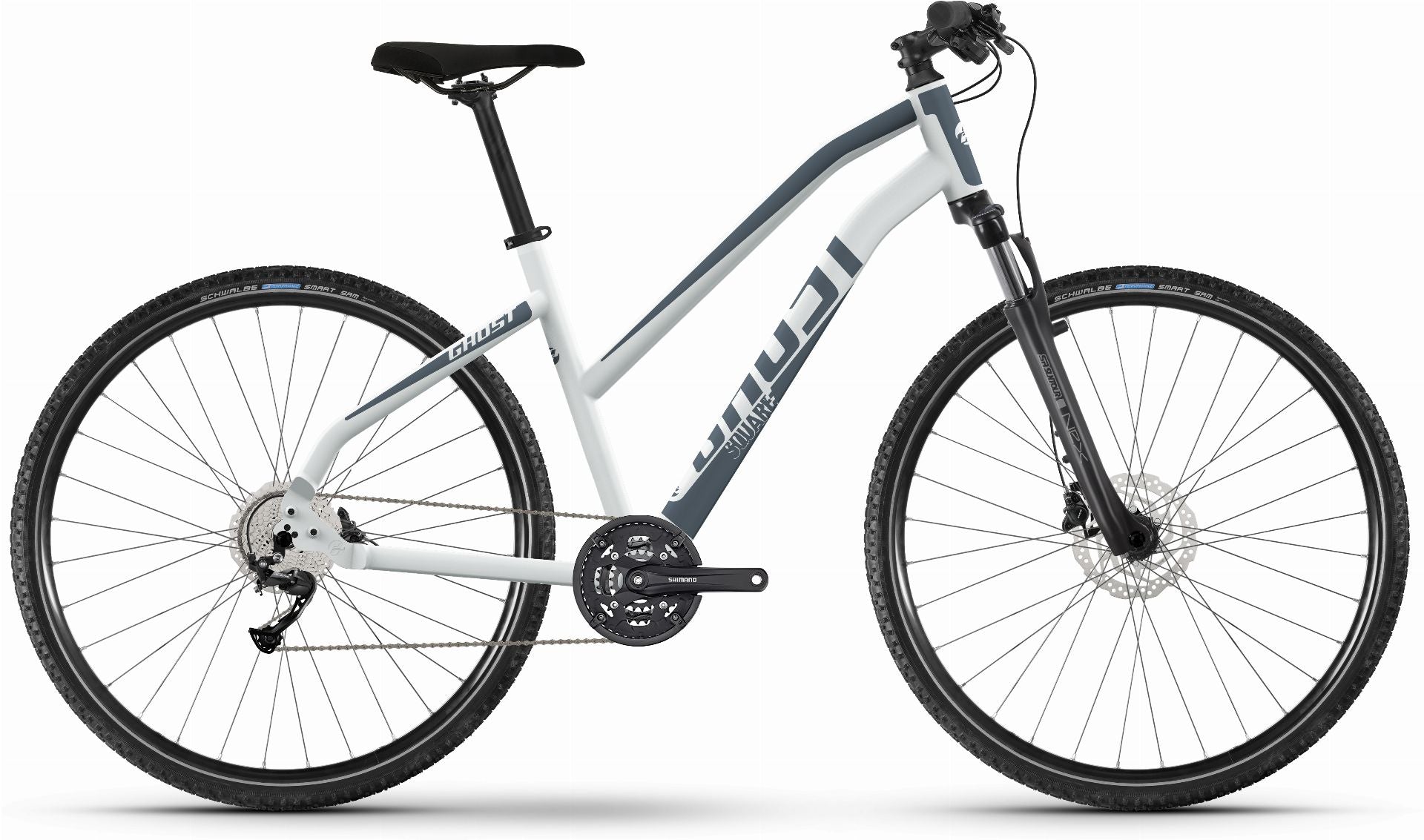 Ghost Square Cross Mid Crossrad Trapez 28" light grey / dark grey - matt - L