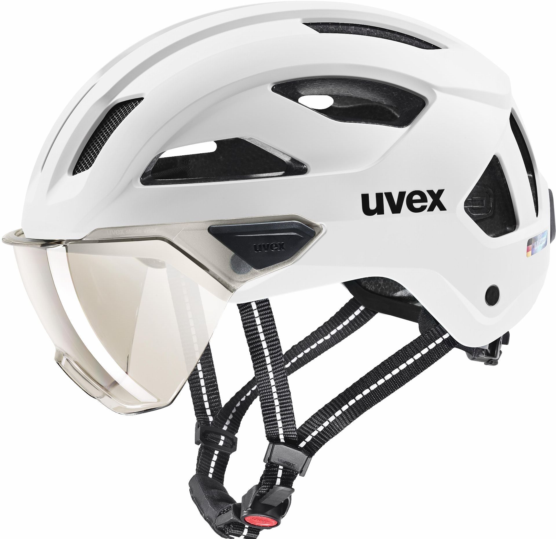 Uvex Stride Visor Helm white matt - 59-61 cm