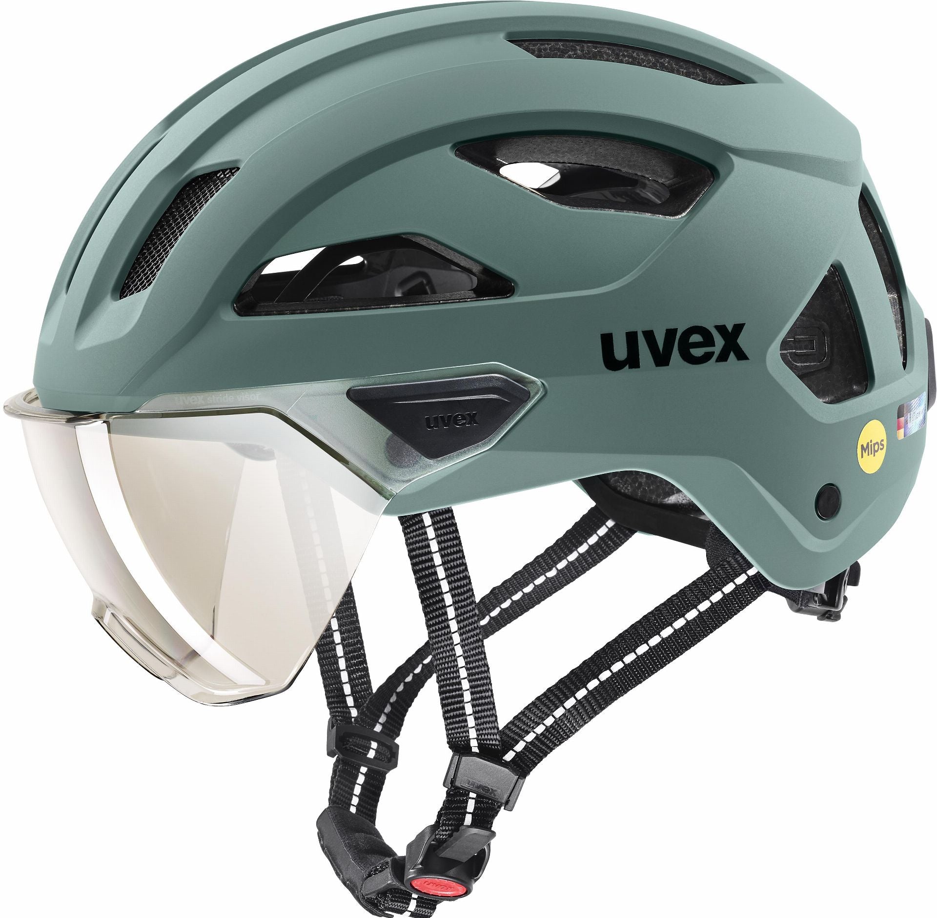 Uvex Stride Visor Mips Helm sage green matt - 53-56 cm