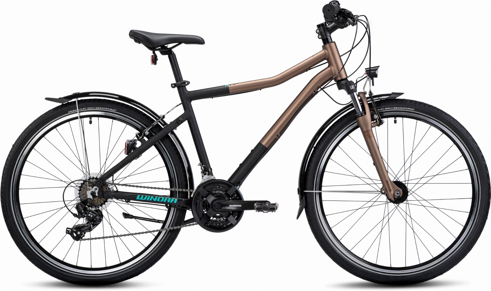Winora Rage Jugendrad Diamant 26" black/bronce matte - 35