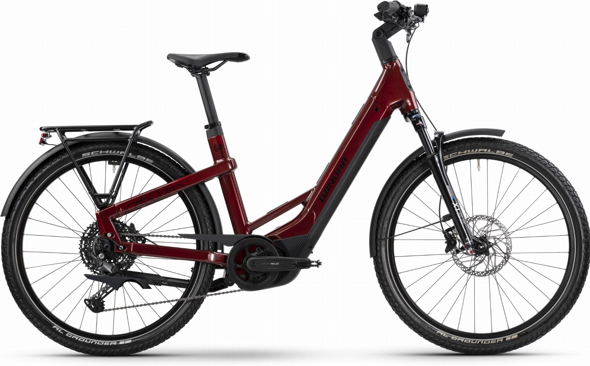 Winora Yakun X10 800 Wh E-Bike Wave 27,5" warm red - gloss - XL/54 cm