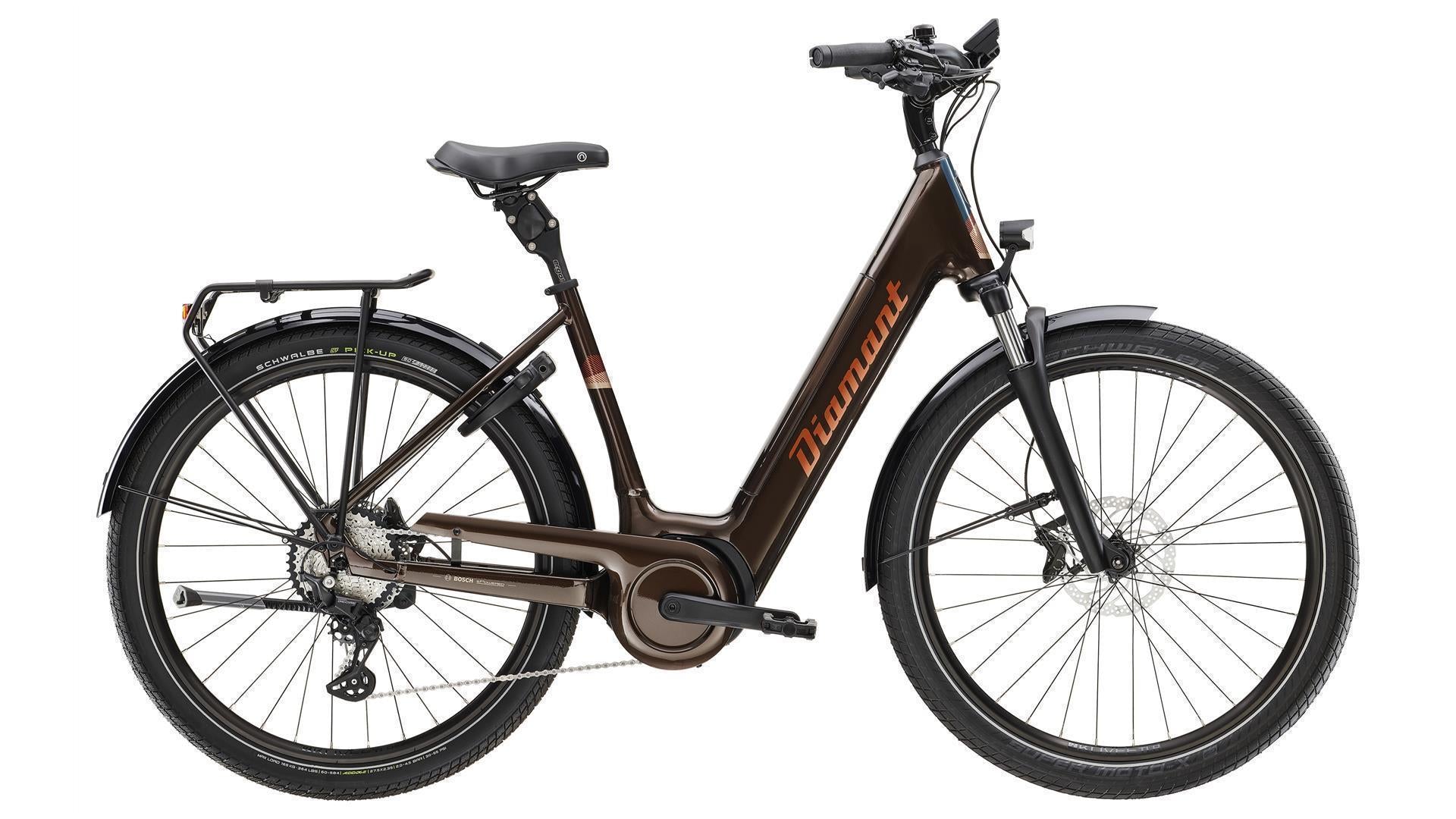 diamant e bikes damen Diamant Mandara 160 Gen 3 545 Wh E-Bike Wave 27,5" berninabraun metall – Biketech24