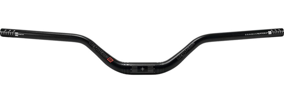 ErgoTec MTB-Lenkerbügel Riser-Bar Alu Ø31,8mm, 780mm, schwarz/matt, 12°