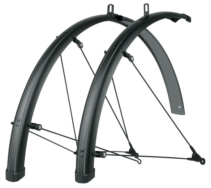SKS GERMANY Bluemels Stripes Schutzbleche-Set 28" schwarz-matt - 45 mm