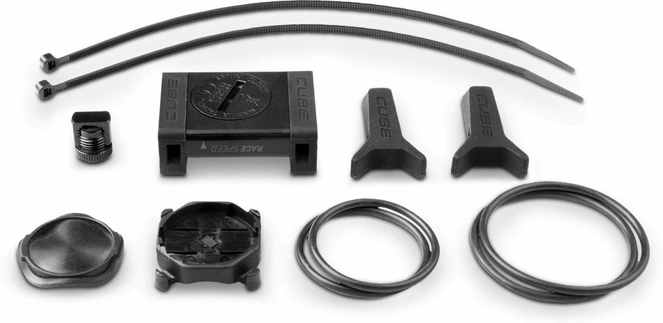 Cube Lenkerhalterset mit Geschwindigkeitssensor RACE black