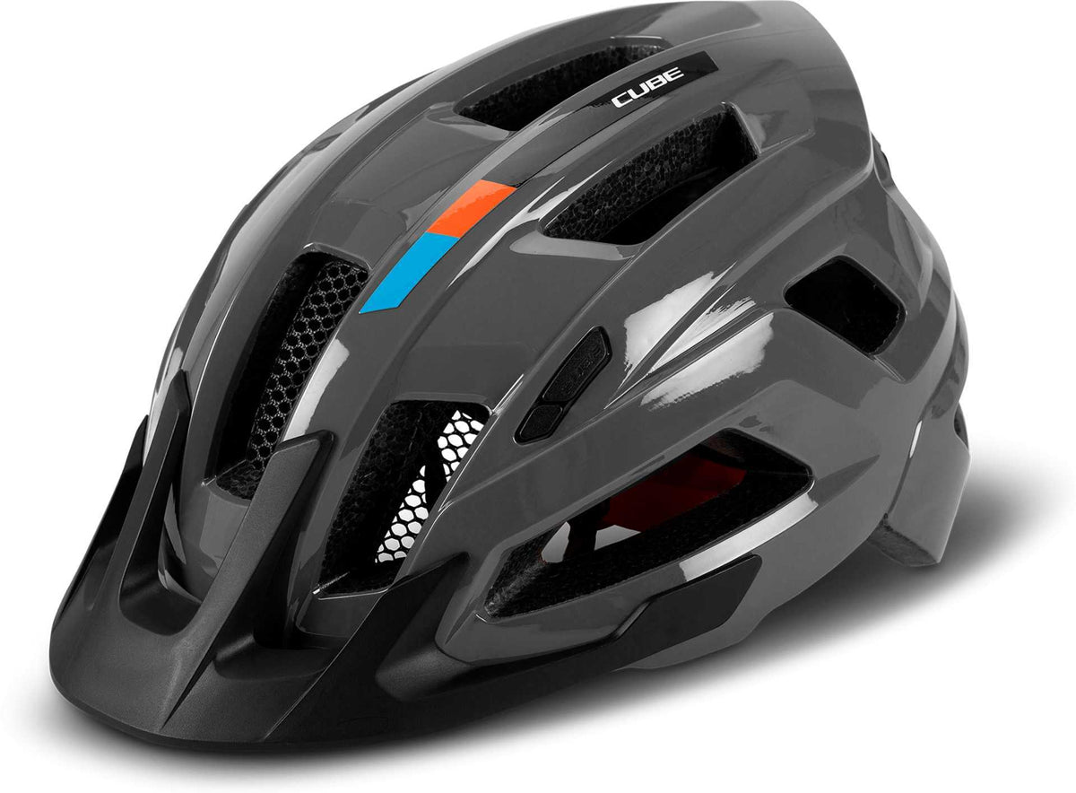 Cube Helm STEEP X Actionteam grey ́n ́orange - S (49-55 cm)
