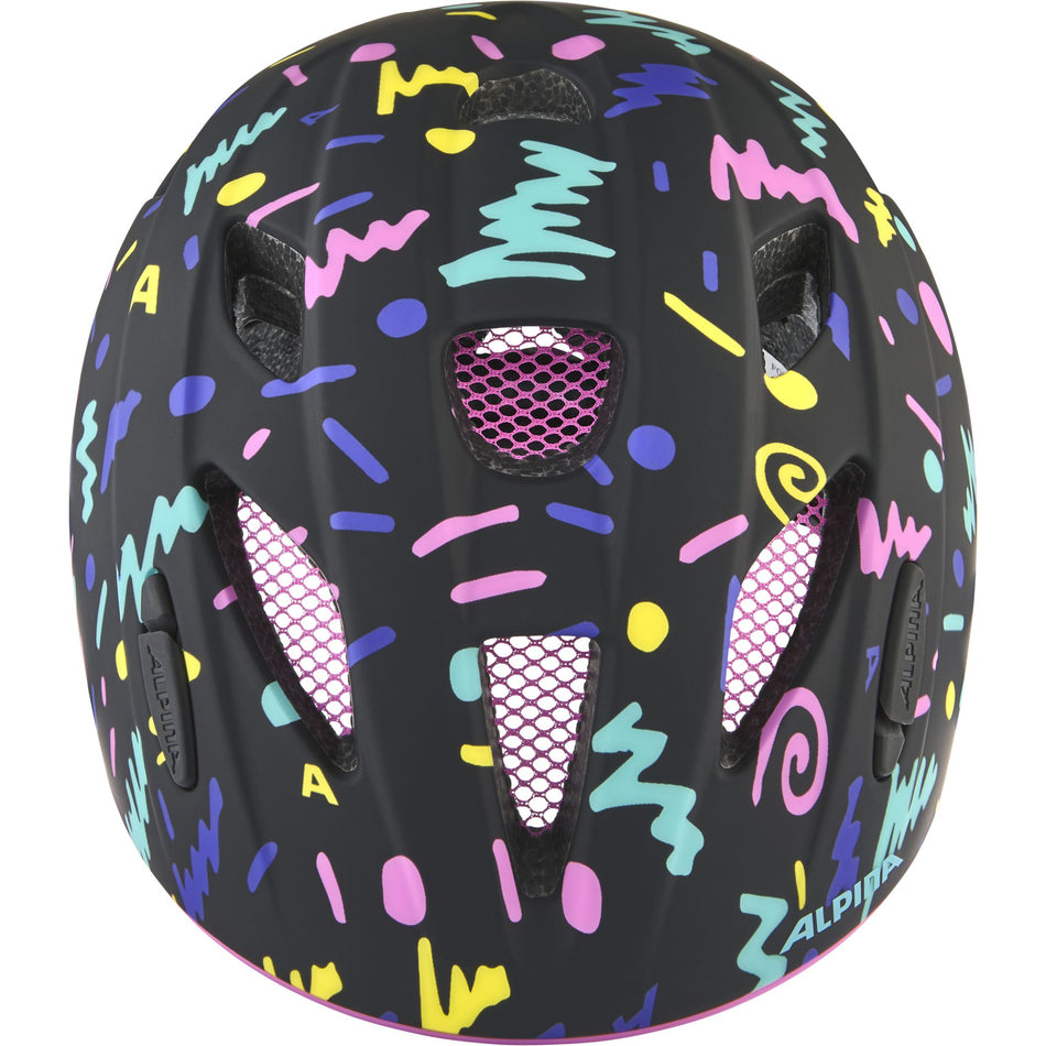 Alpina Ximo Flash Kinder-Helm black-confetti matt