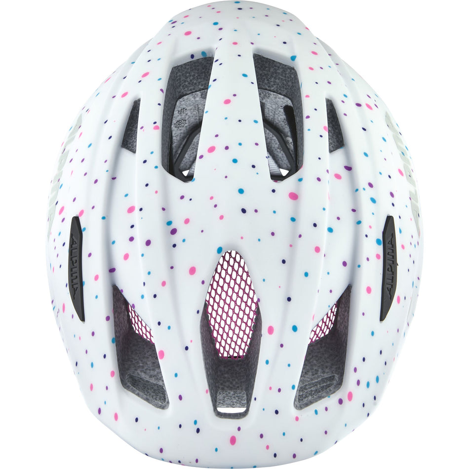 Alpina Pico Flash Kinder-Helm white polka dots gloss 50-55 cm