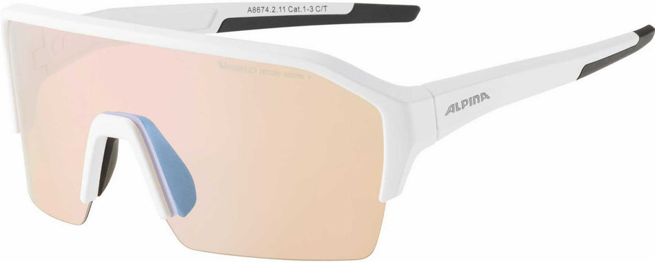 Alpina Ram HR Q-Lite V Sportbrille white matt/mirror blue