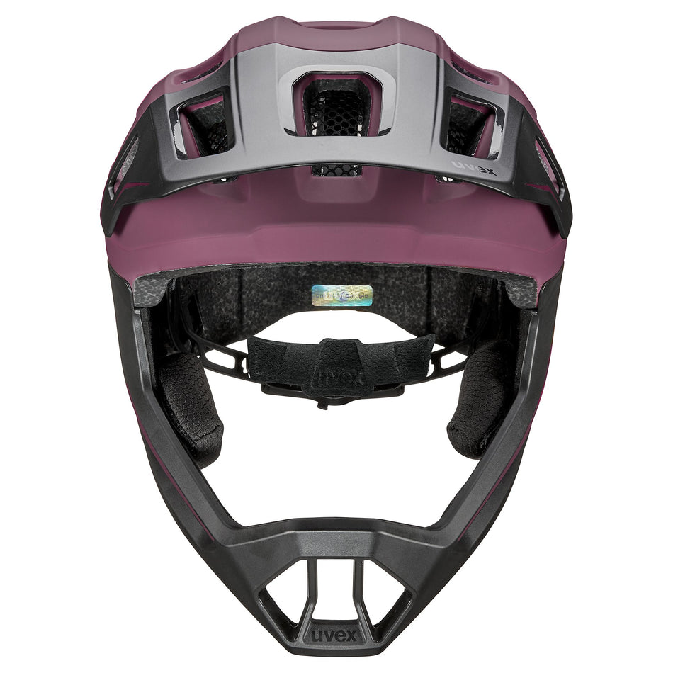 Uvex React Jr. Fullface Kinder-Helm cranberry matt S (52-56 cm)