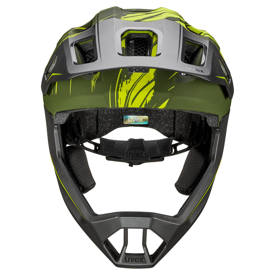 Uvex React Jr. Fullface Kinder-Helm dark olive matt S (52-56 cm)