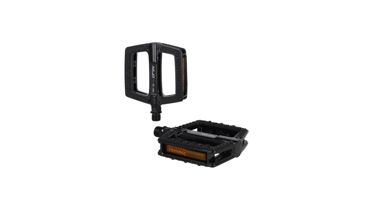 flat pedal mit reflektor XLC Flat Pedal PD-M30 schwarz mit Reflektor – Biketech24