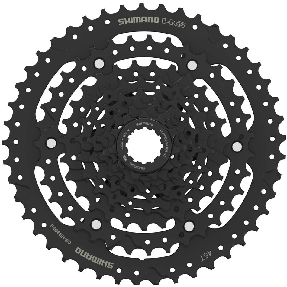 Shimano CS-HG300 Kassette 8-fach 11-45 Z. kompatibel mit RD-U2000