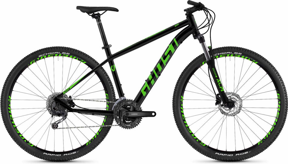 Ghost Kato 4.9 AL U 29" MTB-Hardtail night black / riot green