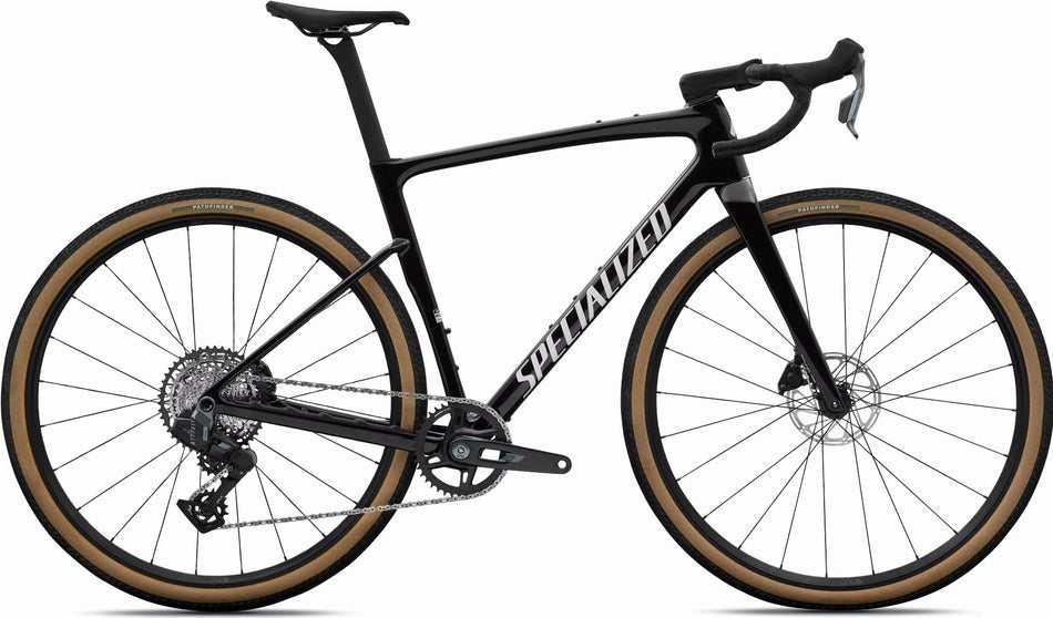 Specialized Crux 5 Comp SRAM Rival XPLR Gravelbike Diamant 28" Obsidian Metallic/dune White