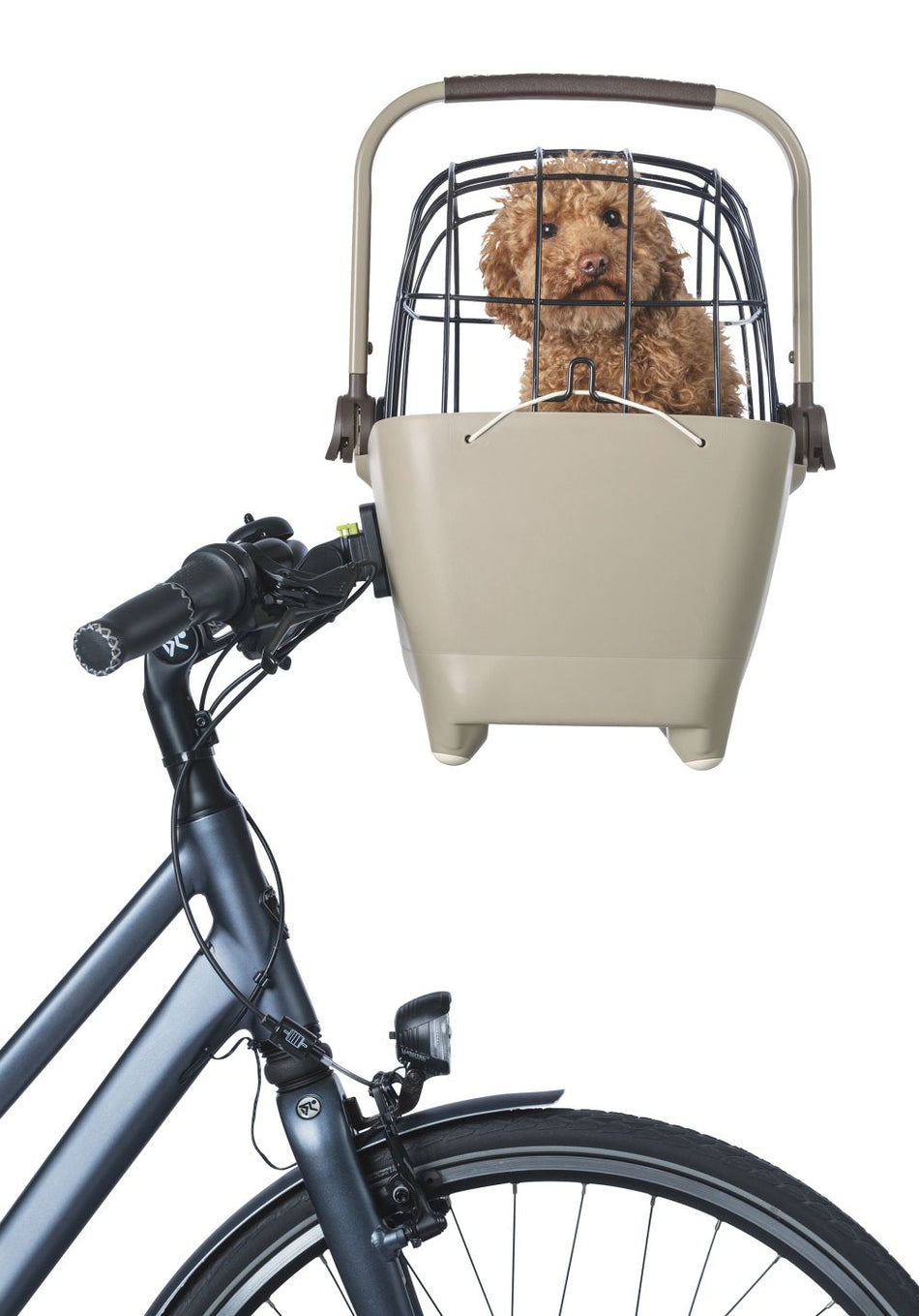 Basil Buddy, Vorderradkorb für Hund/Tier braun