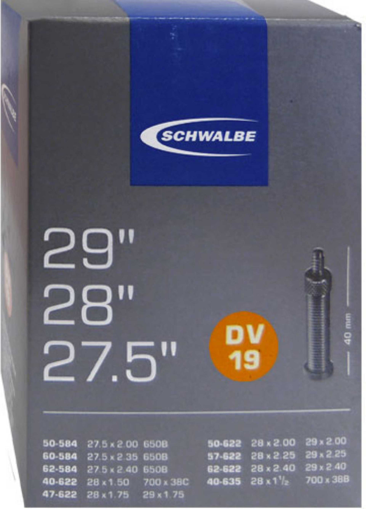 Schwalbe Nr.19 Schlauch 27,5'' 28'' 29''