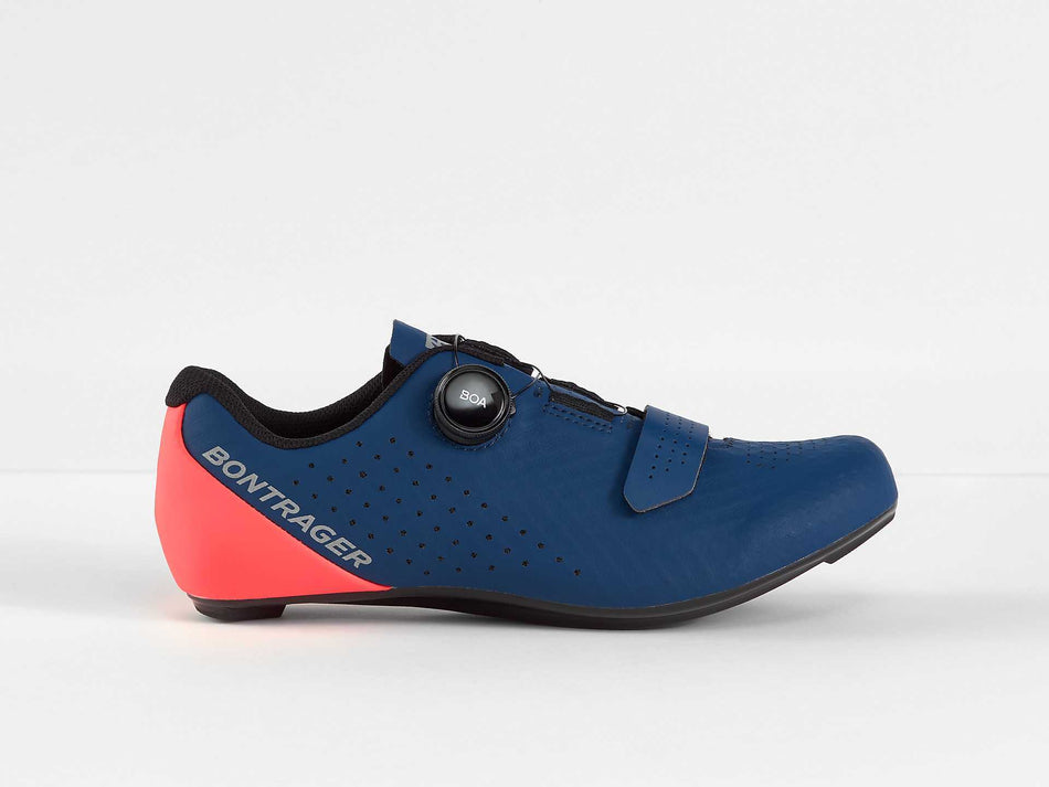 Bontrager Circuit Rennradschuhe nautical navy/radioactive coral
