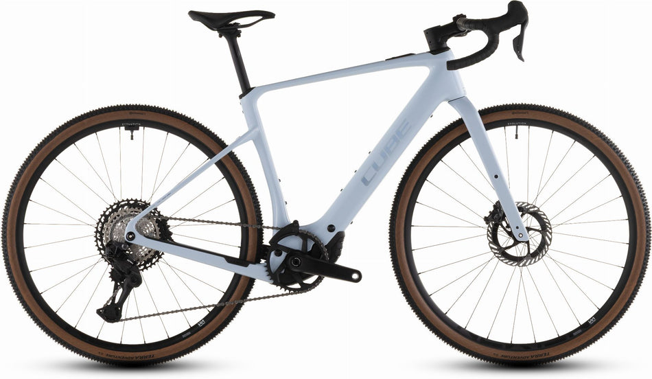 Cube Nuroad Hybrid C:62 SLX 400 Wh X E-Gravel Rad Diamant 28" iceblue´n´prism