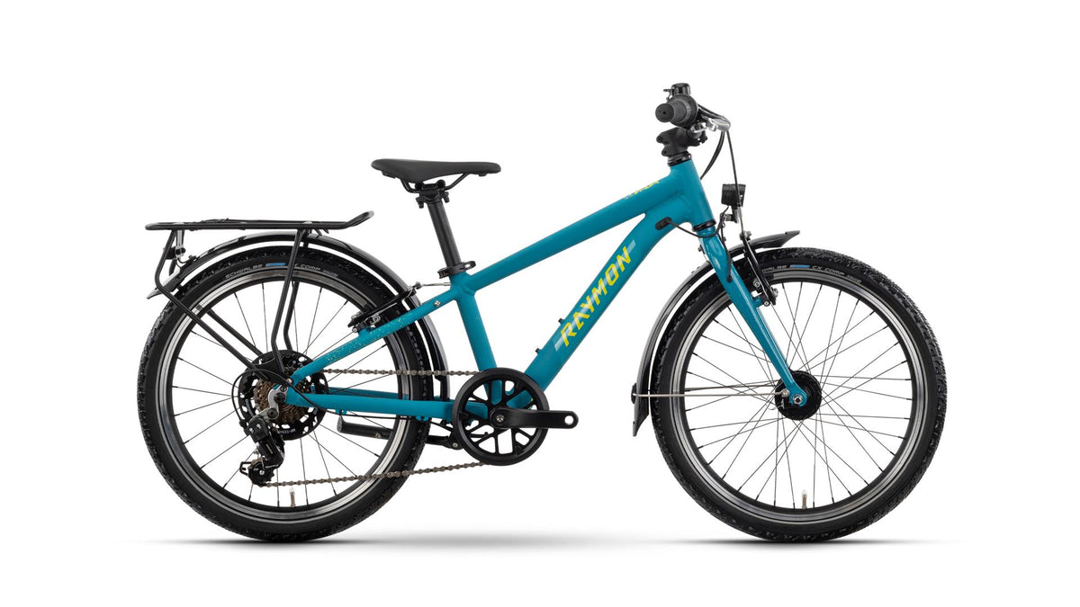 raymon kinderfahrrad Raymon Yanga Pro Street Kinderrad Diamant 20" turquise/lime one size – Biketech24
