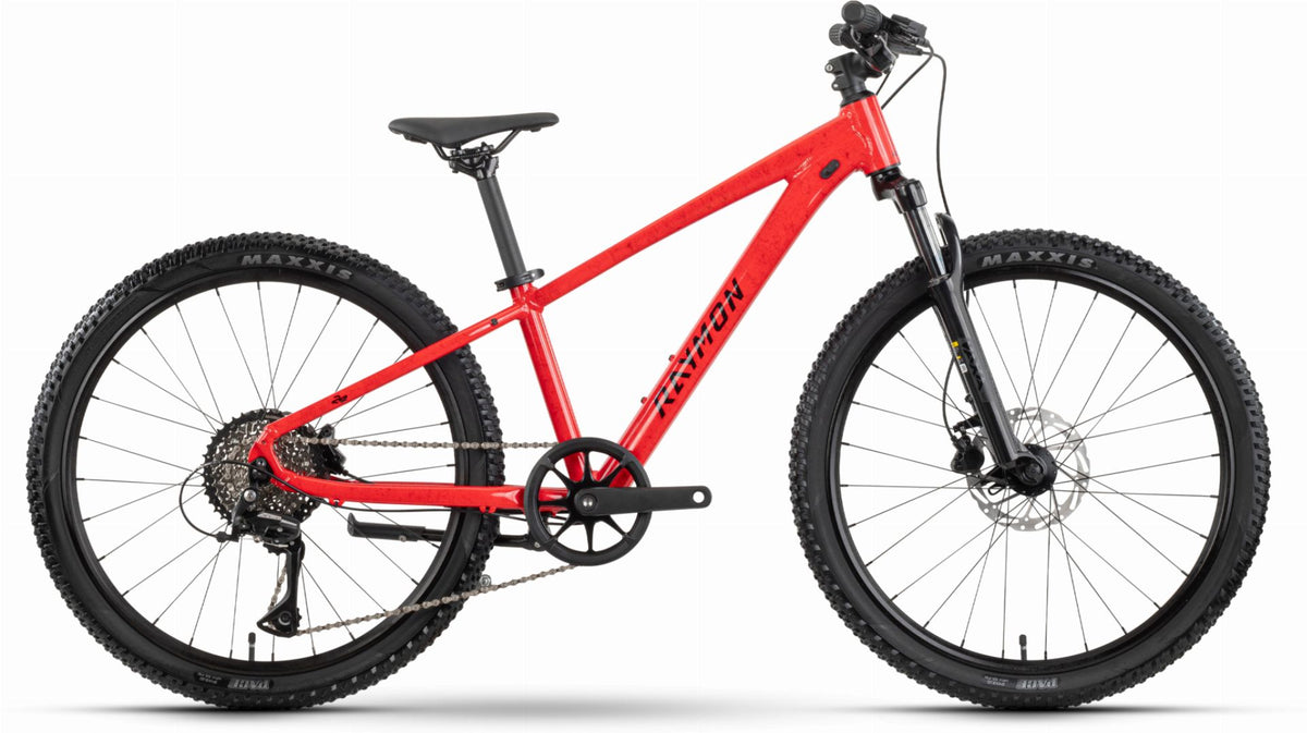 kinderrad scheibenbremse Raymon Nayta Pro Kinderrad Diamant 24" red marble one size – Biketech24