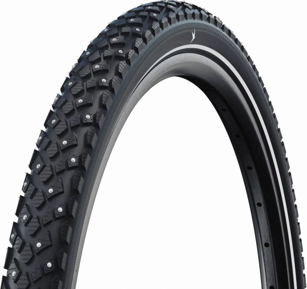 Schwalbe Marathon Plus Spike SmartGuard, Standard, Tube Drahtreifen 26", Winter black/reflex - 50-559